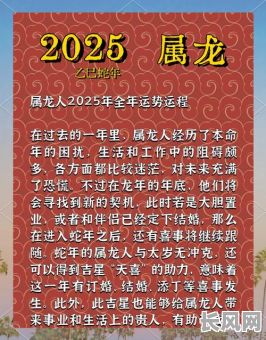 2025年属龙人全年吉日查询，幸运日子全解析