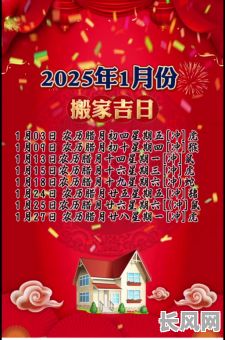 2025年最佳搬家吉日租房指南:精准推算表助你顺利迁居