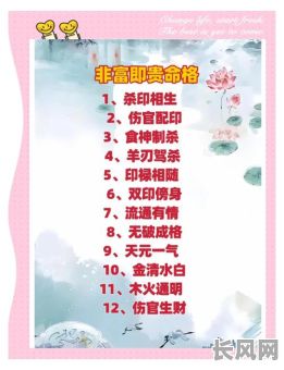 命理八字中都有哪些格局?这些格局具体包括哪些内容?