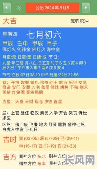 8月那个特殊的日子被公认为黄道吉日,适宜举办重要活动